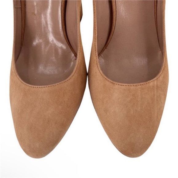 SEBASTIAN Italy Pumps Sand Suede Leather Heels Women's Sz 38 NIB $600 - Picture 4 of 13